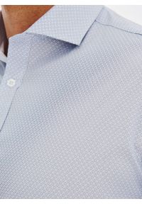 Pako Lorente - PAKO LORENTE - Koszula z niebieskim wzorem geometrycznym. Kolor: niebieski. Materiał: bawełna, elastan. Długość rękawa: długi rękaw. Długość: długie. Wzór: geometria #5