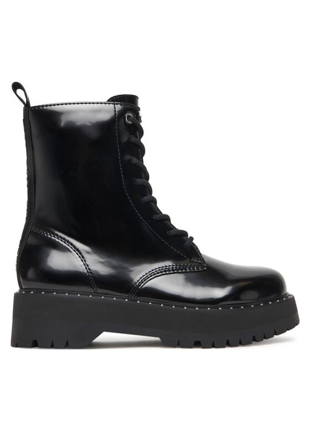 DKNY Trzewiki Batu Studs-Lace Up K4566972 Czarny. Kolor: czarny. Materiał: skóra