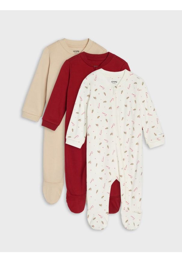 Sinsay - Śpiochy 3 pack - kremowy. Kolor: kremowy