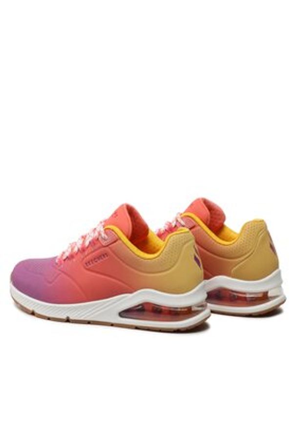 skechers - Skechers Sneakersy Uno Color Waves 155628/PKMT Kolorowy. Materiał: skóra. Wzór: kolorowy