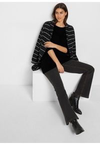 bonprix - Długi shirt bawełniany, długi rękaw. Kolor: czarny. Materiał: bawełna. Długość rękawa: długi rękaw. Długość: długie #2