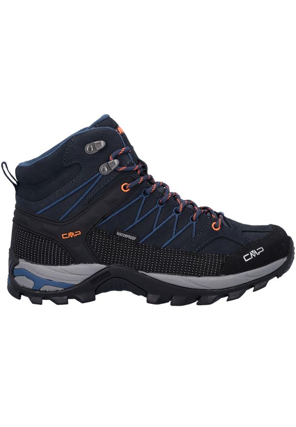 Buty trekkingowe męskie CMP Rigel Mid Wp. Kolor: wielokolorowy, niebieski, czarny. Materiał: guma, zamsz, skóra, tkanina