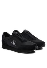 Calvin Klein Sneakersy Retro Runner Iconic Snk YM0YM01119 Czarny. Kolor: czarny. Materiał: skóra