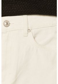 Jacqueline de Yong - Spódnica jeansowa. Okazja: na co dzień. Kolor: kremowy. Materiał: jeans. Wzór: gładki. Styl: casual #3
