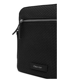 Calvin Klein Saszetka Embossed Woven Reporter LV04D3208G Czarny. Kolor: czarny. Materiał: skóra #3