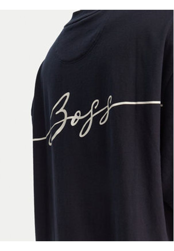 BOSS T-Shirt C_Eboyfriend_4 50540441 Granatowy Relaxed Fit. Kolor: niebieski. Materiał: bawełna