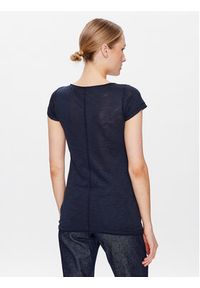 Sisley T-Shirt 3TNHL4007 Granatowy Regular Fit. Kolor: niebieski. Materiał: bawełna #5