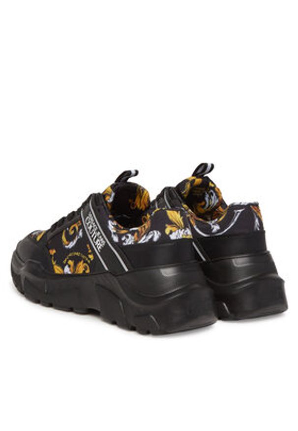 Versace Jeans Couture Sneakersy 78YA3SC2 Czarny. Kolor: czarny. Materiał: skóra