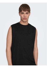 Only & Sons Tank top Fred 22025300 Czarny Relaxed Fit. Kolor: czarny. Materiał: bawełna #3