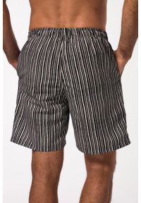 JAY-PI - Męskie Kąpielówki moda plażowa elastyczny pas paski do rozm. 8 XL. Kolekcja: plus size. Kolor: czarny. Materiał: poliester, materiał. Wzór: paski