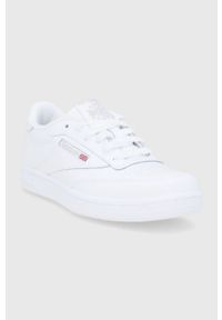 Reebok Classic Buty skórzane dziecięce BS6168 kolor biały. Nosek buta: okrągły. Zapięcie: sznurówki. Kolor: biały. Materiał: skóra. Model: Reebok Classic #3