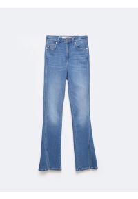 Big-Star - Jeansy damskie bootcut z rozcięciami niebieskie Blake 402. Stan: podwyższony. Kolor: niebieski. Styl: vintage, elegancki