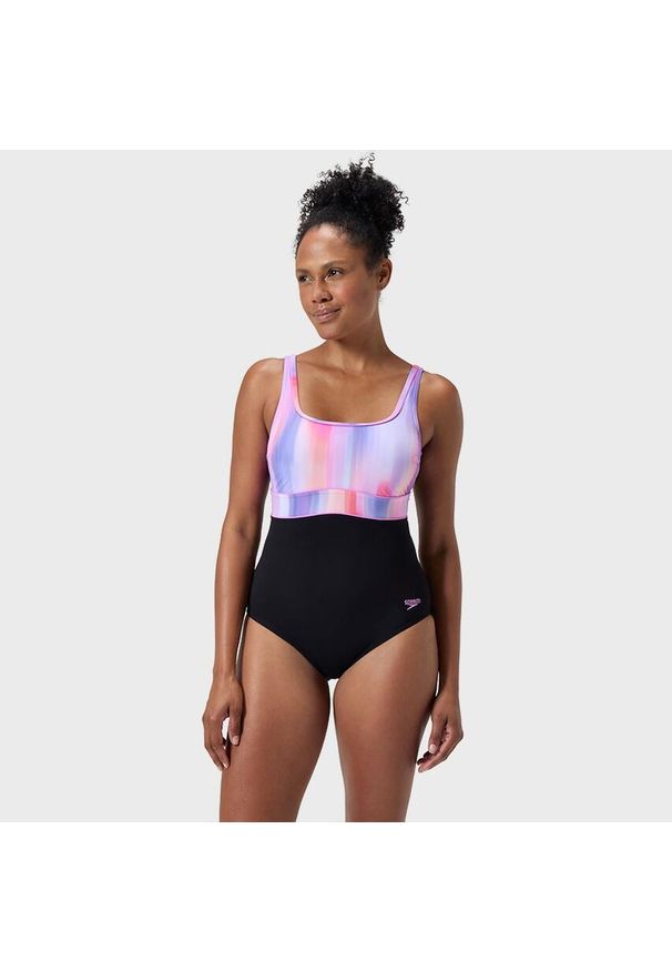 Damski kostium kąpielowy 1-częściowy Speedo Eco New Contour Eclipse Pr. Kolor: fioletowy, wielokolorowy