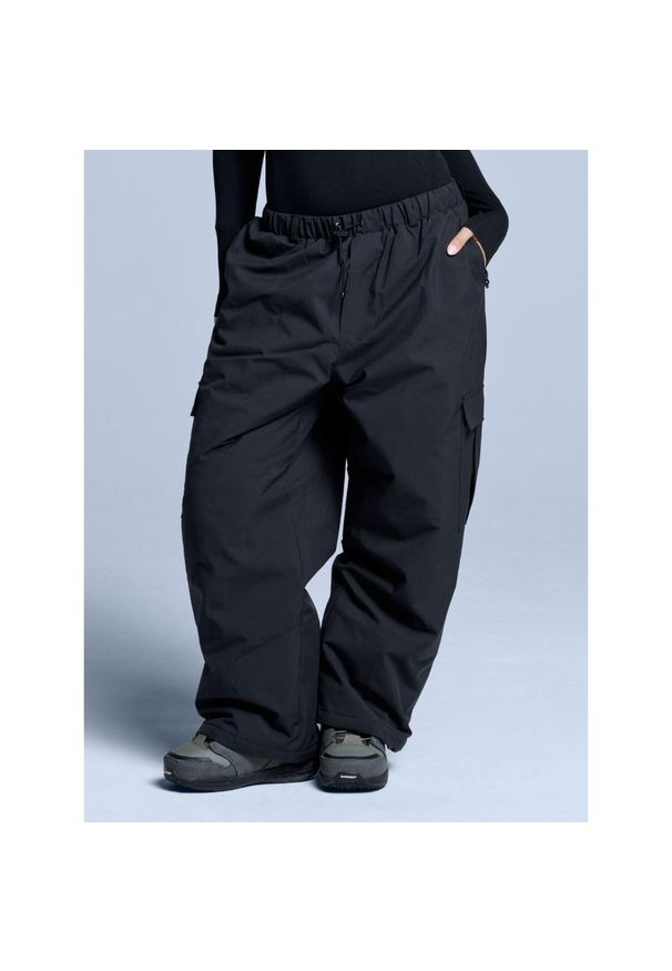 POEDERBAAS - Spodnie narciarskie - Unisex - Luźny krój - Park - Czarne. Kolor: czarny. Materiał: poliester. Sezon: zima. Sport: narciarstwo