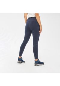 quechua - Legginsy turystyczne damskie Quechua NH100. Stan: podwyższony. Kolor: niebieski. Materiał: materiał, elastan, poliester, lyocell. Sport: turystyka piesza