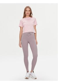 Guess Legginsy Rib-Seamless V4RB00 Z3CC0 Fioletowy Slim Fit. Kolor: fioletowy. Materiał: syntetyk #3