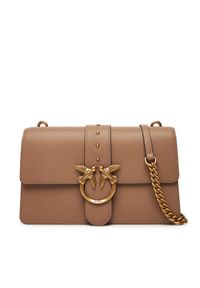 Pinko - PINKO Torebka Love One Classic ST.CL Al 25-26 PLTT 105857 A0F1 Beżowy. Kolor: beżowy. Materiał: skórzane