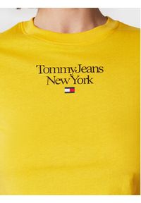 Tommy Jeans T-Shirt Essential Logo DW0DW14899 Żółty Regular Fit. Kolor: żółty. Materiał: bawełna, syntetyk #2