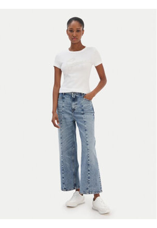 Guess Jeans Jeansy W6RA1H D5M4M Niebieski Wide Leg. Kolor: niebieski