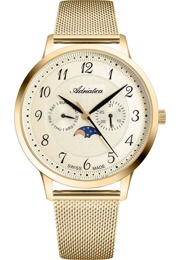 Zegarek Adriatica Zegarek męski Adriatica A1274.1121QF złoty. Kolor: złoty