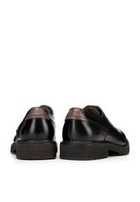 Wittchen - Męskie buty derby skórzane z kontrastową wstawką. Okazja: do pracy, na co dzień. Kolor: czarny. Materiał: skóra. Wzór: aplikacja, gładki. Styl: casual, elegancki #7