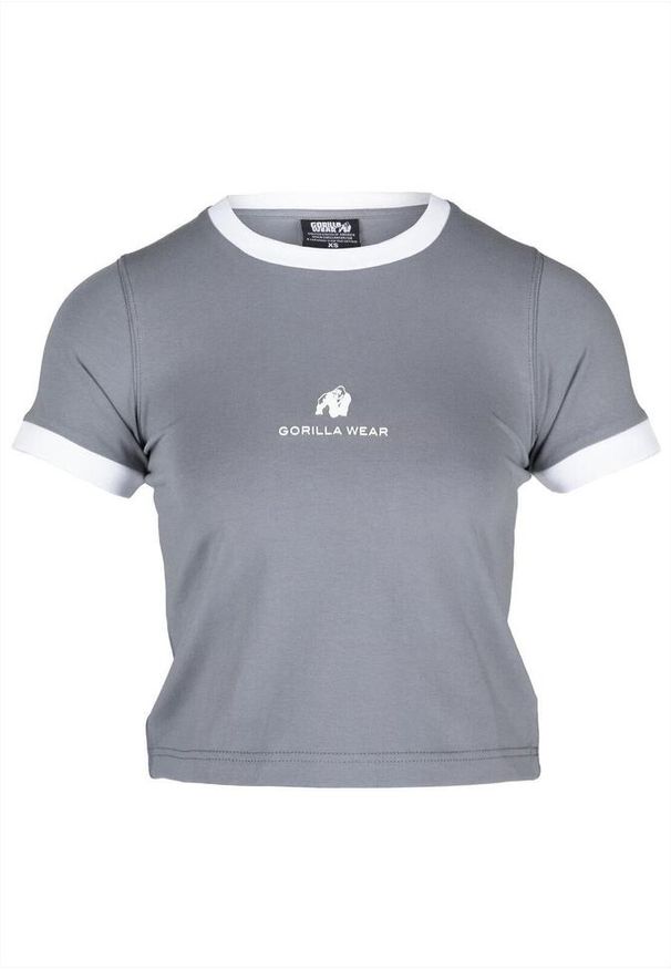 GORILLA WEAR - New Orleans Cropped Koszulka - Szary. Kolor: szary. Sport: fitness