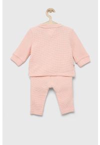 TOMMY HILFIGER - Tommy Hilfiger komplet niemowlęcy. Kolor: różowy. Materiał: bawełna, materiał, dzianina #3