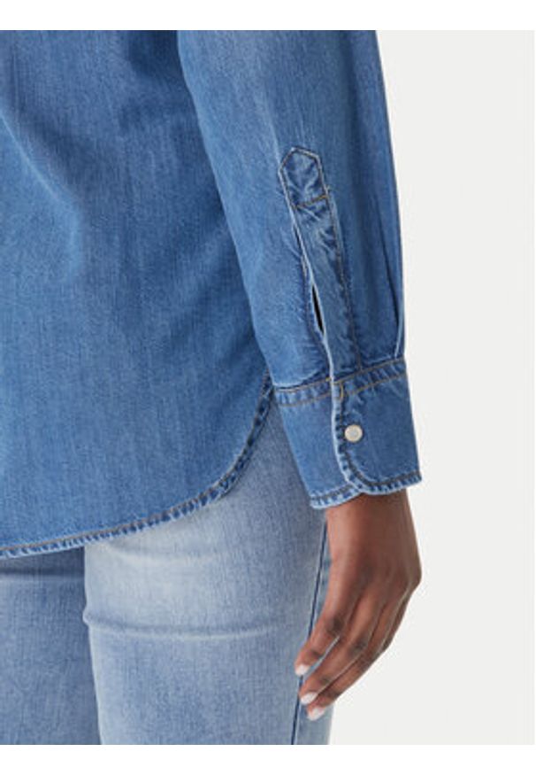 Liu Jo Koszula jeansowa UA6339 D4851 Granatowy Regular Fit. Kolor: niebieski. Materiał: bawełna