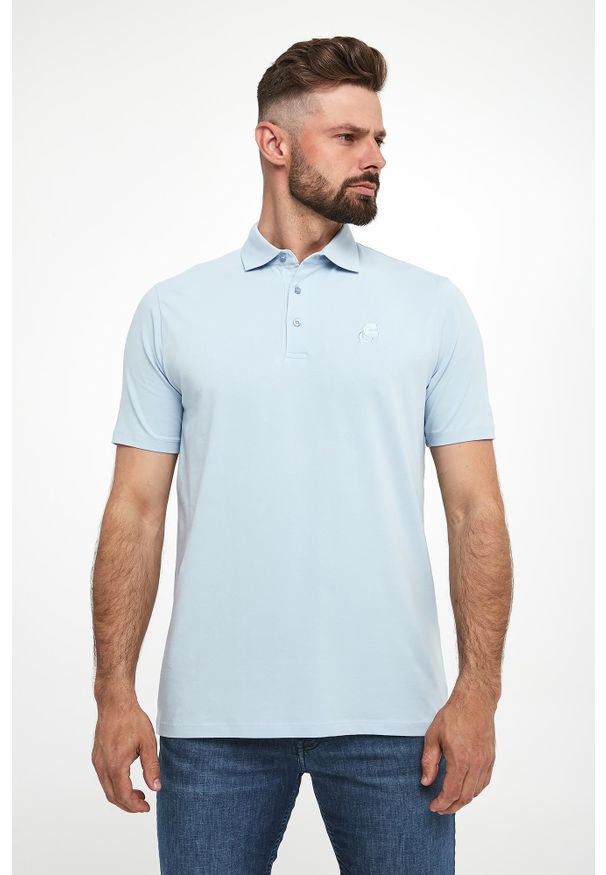 Karl Lagerfeld - Polo męskie z logo KARL LAGERFELD. Typ kołnierza: polo