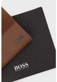 BOSS - Boss Portfel skórzany 50465522 męski kolor brązowy. Kolor: brązowy. Materiał: skóra. Wzór: gładki #4