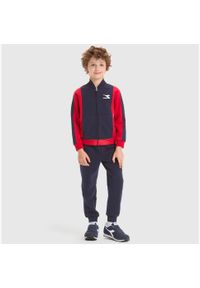 Diadora - Zestaw dresowy chłopięcy DIADORA JB.TRACKSUIT FZ HOOPLA. Okazja: na uczelnię. Kolor: niebieski. Materiał: dresówka #2