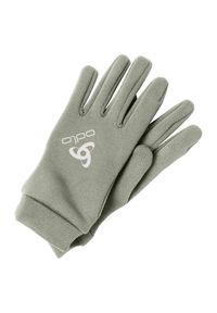 Rękawice Odlo Gloves full finger STRETCHFLEECE LINER. Kolor: beżowy, wielokolorowy, zielony. Sport: turystyka piesza #1