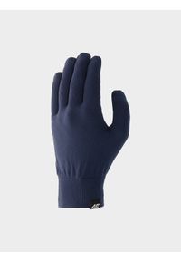 4f - Rękawiczki TouchScreen uniseks. Kolor: niebieski. Materiał: dzianina #1