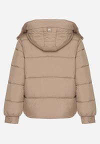 Born2be - Beżowa Pikowana Kurtka Puffer z Kapturem z Możliwością Odpięcia Galanea. Okazja: na co dzień. Typ kołnierza: kaptur. Kolor: beżowy. Materiał: jeans, poliester. Długość rękawa: długi rękaw. Długość: krótkie. Styl: sportowy, casual #4