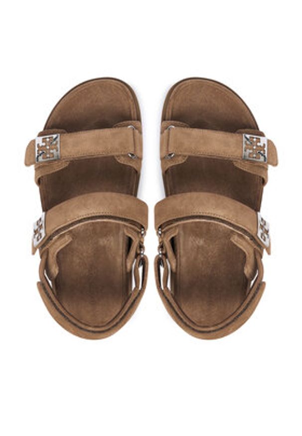 Tory Burch Sandały 180673 Beżowy. Kolor: beżowy. Materiał: skóra