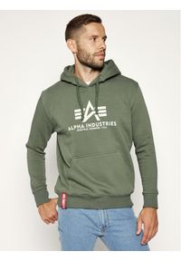 Alpha Industries Bluza Basic 178312 Zielony Regular Fit. Kolor: zielony. Materiał: bawełna