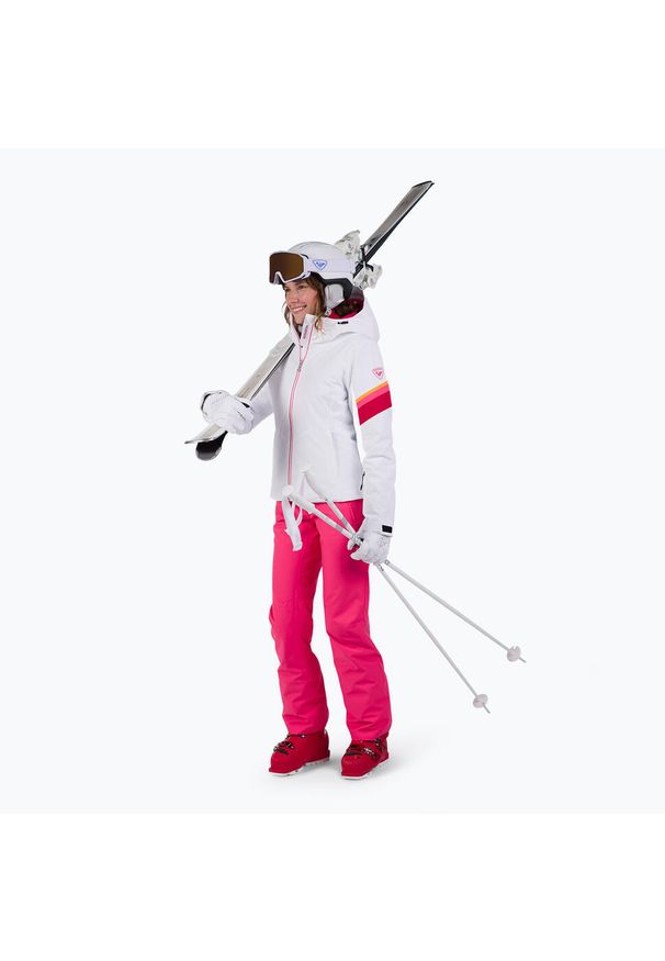 Kurtka narciarska damska Rossignol Strawpile Jkt. Kolor: biały. Sezon: zima. Sport: narciarstwo