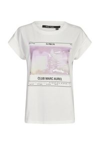 Marc Aurel T-Shirt 7423 7000 73581 Biały Regular Fit. Kolor: biały. Materiał: bawełna