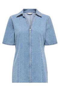 only - ONLY Sukienka jeansowa Frida 15360436 Niebieski Regular Fit. Kolor: niebieski. Materiał: bawełna #5