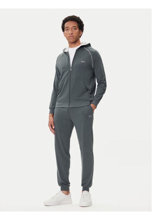 BOSS Bluza Mix&Match 50515313 Zielony Regular Fit. Kolor: zielony. Materiał: bawełna