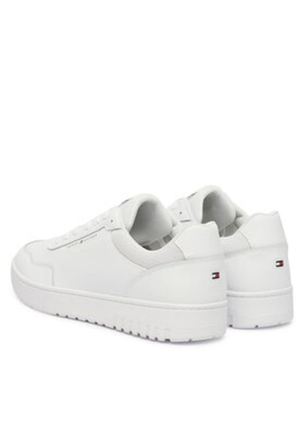 TOMMY HILFIGER - Tommy Hilfiger Sneakersy Th Basket Core Lite Lth FM0FM05713 Biały. Kolor: biały. Materiał: skóra