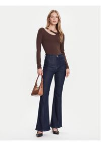 Guess Bluzka W5BP18 KC7M2 Brązowy Slim Fit. Kolor: brązowy. Materiał: syntetyk #5