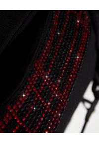 RETROFETE - Czarne spodnie dresowe z kryształami Dua. Kolor: czarny. Materiał: dresówka. Długość: długie #2