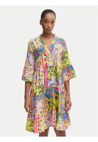 Iconique Sukienka letnia IC25-124 Kolorowy Relaxed Fit. Materiał: syntetyk. Wzór: kolorowy. Sezon: lato #1
