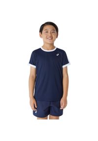 Koszulka dla dzieci Asics. Kolor: niebieski, wielokolorowy, biały. Sport: tenis #1