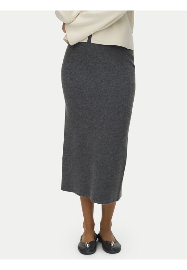 Vero Moda Spódnica ołówkowa Brisa 10334684 Szary Slim Fit. Kolor: szary. Materiał: syntetyk
