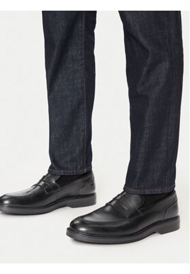 Clarks Mokasyny Aldwin Step 26178429 Czarny. Kolor: czarny. Materiał: skóra