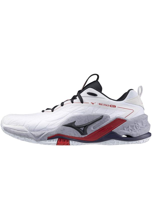 Buty halowe Mizuno Wave Stealth Neo. Kolor: czarny, wielokolorowy, biały. Materiał: syntetyk. Model: Mizuno Wave. Sport: piłka ręczna