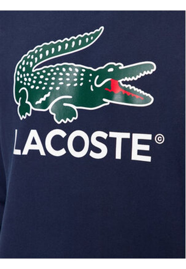 Lacoste Bluza SH1281 Granatowy Regular Fit. Kolor: niebieski. Materiał: bawełna