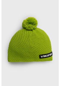 Viking czapka kolor zielony wełniana. Kolor: zielony. Materiał: wełna #1